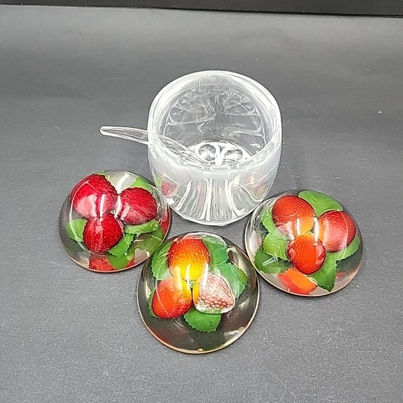 Acrylic Jam Jar w Lucite Berry Lids - Picture 6 of 9